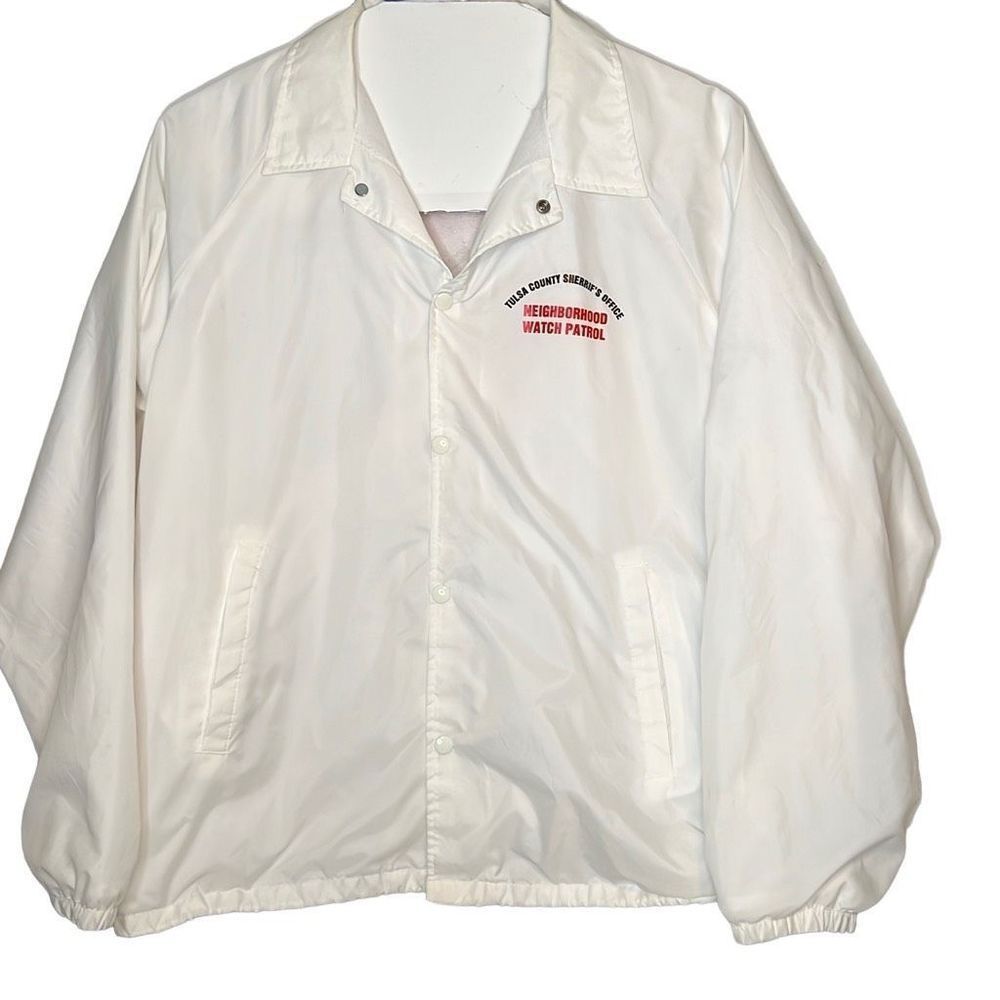 Sprint PCS Men's White Neighborhood Watch Patrol Jacket XL Extra Large Vintage